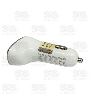 Carregador Veicular Com Cabo Iphone 38W Kaidi KD-304CL