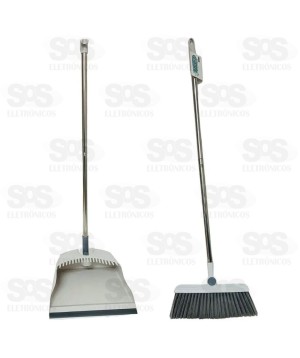 Kit Limpeza Pá e Vassoura Top Útil TOP1680