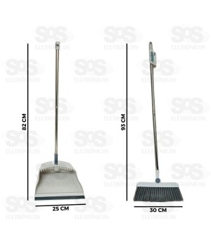 Kit Limpeza Pá e Vassoura Top Útil TOP1680