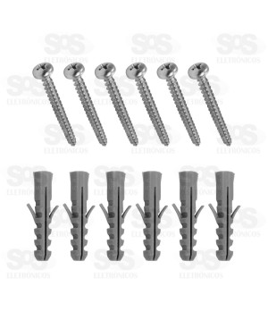  Conjunto Parafusos Com Buchas N8 6 Unidades 90073