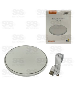 Carregador Rápido Sem Fio 15W Indução Kdpan KN-9091