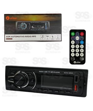 Som Automotivo Bluetooth Com Controle Remoto Aiker ACM-3501