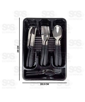 Jogo de Talheres Com Bandeja 25 Peças Bali CRS-2673