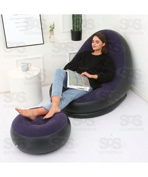 Poltrona Inflável Com Puff Tomate MC-45