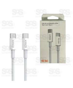 Cabo De Dados Type C 60W 2 Metros Kaidi KD-04C