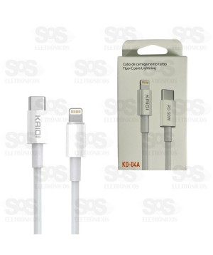 Cabo de Dados Type C Para Iphone 2 Metros KD-04A