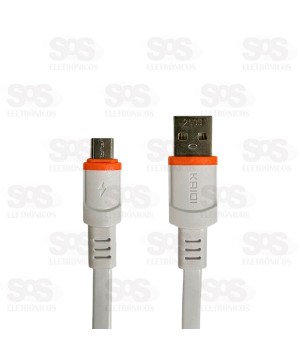 Cabo De Carregamento Micro USB V8 1 Metro Kaidi KD-31M