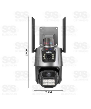 Câmera Dupla De Segurança Inteligente Com Wifi Altomex AL-S821