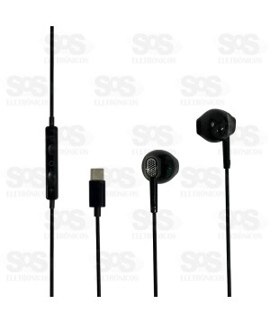 Fone De Ouvido Com Microfone Type C Eletromex EL-1421