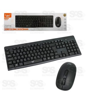 Kit Teclado e Mouse Sem Fio Altomex AL-9509