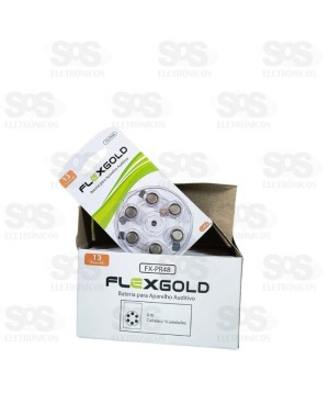 Bateria Para Aparelho Auditivo Zinco -Ar 13 Cartela 6 unidades FX-PR48