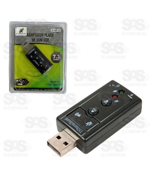 Adaptador Placa de Som Externa USB 7.1 X-Cell XC-ADP-35