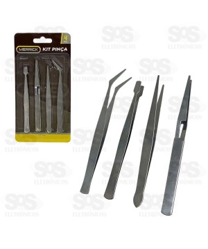 Kit Pinça de Precisão 4 Unidades 5140