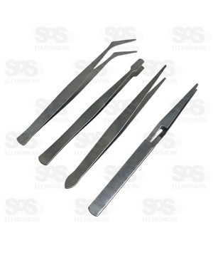 Kit Pinça de Precisão 4 Unidades 5140