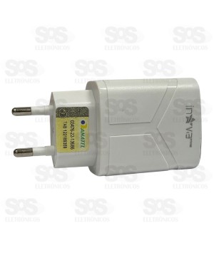 Carregador 2 USB 4.8A Com Cabo Type C Inova KV-3146C