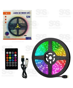 Fita de LED Colorida Com Controle 5 Metros Inova MD-12794