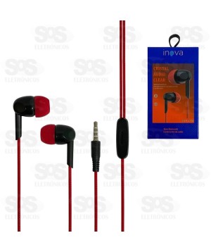 Fone De Ouvido Estéreo Com Microfone Inova FON-6758