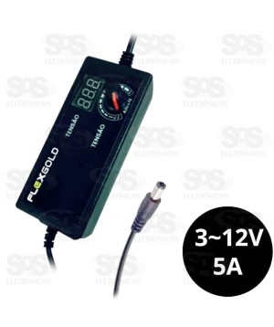 Fonte Ajustável Até 12V Plug P4 FlexGold FX-FT-07