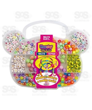 Maleta Bijuterias Com Letras 250 Peças Homeplay 1041
