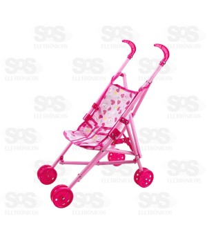 Carrinho De Boneca Rosa Homeplay 1053