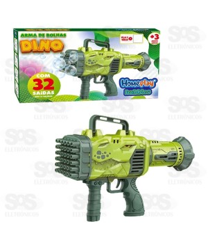 Arma Lança Bolhas De Sabão 32 Furos Homeplay 1058