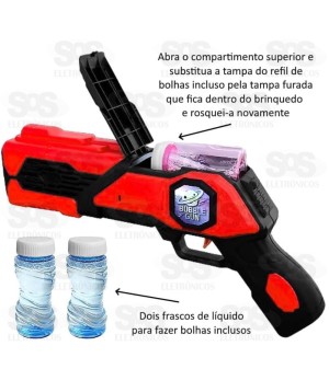 Metralhadora Galaxi Lança Bolhas De Sabão Homeplay 1096