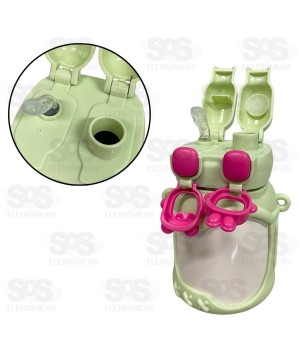 Garrafa Infantil Térmica 680ML Bico Duplo Bazik Prime WU-205