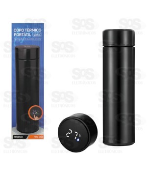 Garrafa Térmica Com Sensor de Temperatura 500ml WU-082