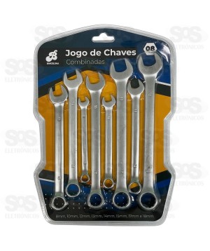 Jogo De Chaves Combinadas 8 Peças BAR-313007-2