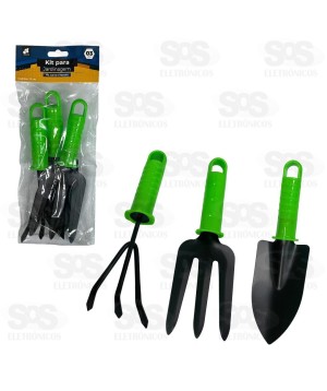 Kit Jardinagem Pá/Garfo/Rastelo Barcelona BAR-333001-2