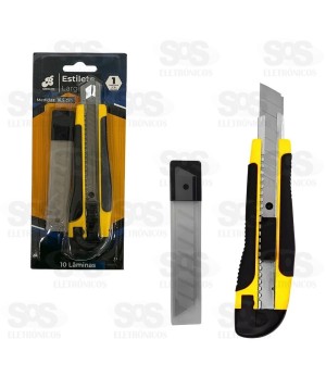 Estilete Largo Com 10 Lâminas BAR-354001-3