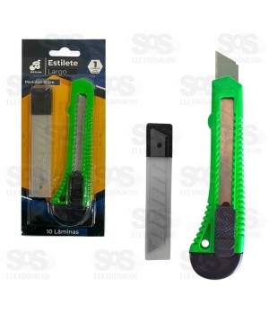 Estilete Largo Com 10 Lâminas BAR-354001-9