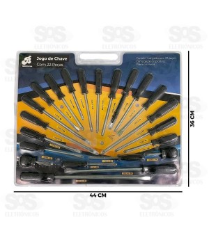 Kit De Chaves 22 Peças BAR-58326
