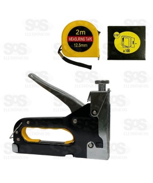 Grampeador Profissional Com Trena BAR-317001-22