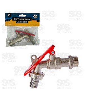 Torneira de Metal Com Cadeado 3/4 Polegadas BAR-218004-8