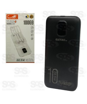 Carga Extra 10.000mAh 4 Interfaces Eletromex EL-2958