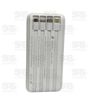 Carga Extra 10.000mAh 4 Interfaces Eletromex EL-2960