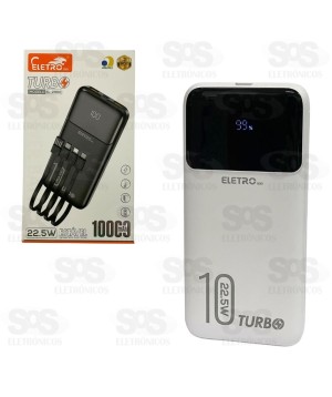 Carga Extra 10.000mAh 4 Interfaces Eletromex EL-2960
