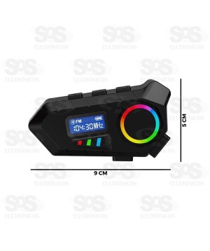 Intercomunicador Fone e Microfone Sem Fio Para Capacete Altomex Y10B