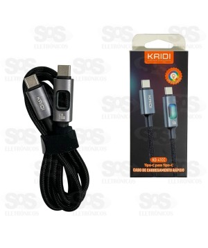 Cabo De Dados Type C Para Type C 60W 1 Metro KD-41CC