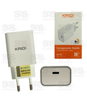 Carregador Turbo Type C 20W Kaidi KD-662