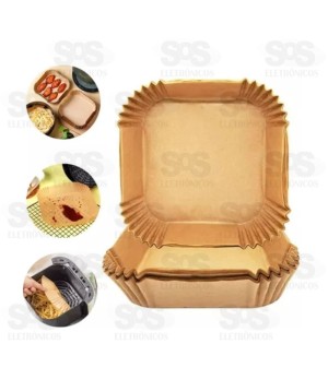 Kit Forma Descartável Para Air Fryer 50 Unidades 16x4,5CM TOP1945