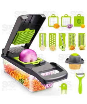 Cortador de Legumes Multifuncional 16 Peças Top Útil TOP1614