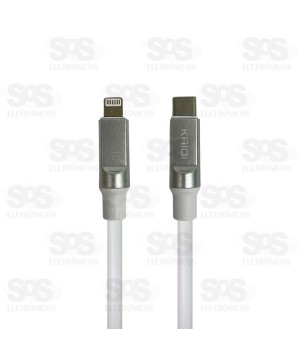 Cabo Emborrachado Type C Para Lightning 1 Metro Kaidi KD-2519CL