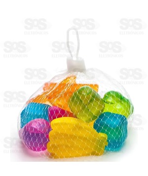 Gelo Artifícial Frutas 15 Peças Coloridas Top Útil TOP0722