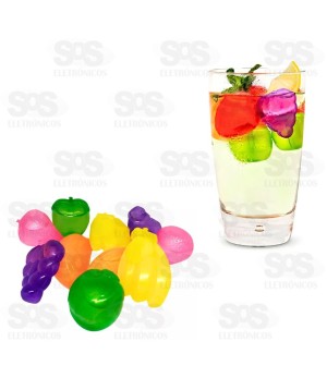 Gelo Artifícial Frutas 15 Peças Coloridas Top Útil TOP0722