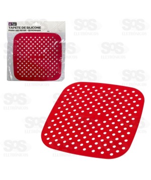 Tapete Protetor Quadrado De Silicone Para Air Fryer 19CM TOP1029