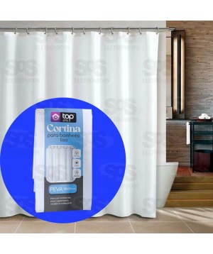 Cortina Para Banheiro Lisa 180x180CM TOP1876