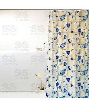Cortina Para Banheiro Estampada 178x183CM TOP1875