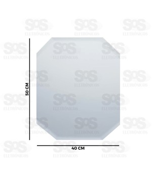 Espelho Adesivo Octagonal 50x40CM TOP2269